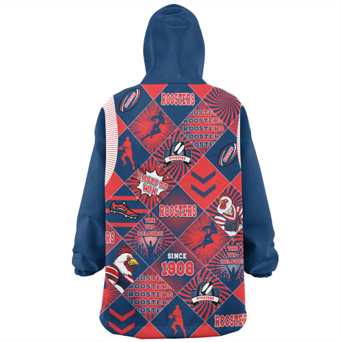 Sydney Roosters Snug Hoodie - Argyle Patterns Style Tough Fan Rugby For Life